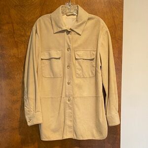 Vintage Cream Suede Shirt